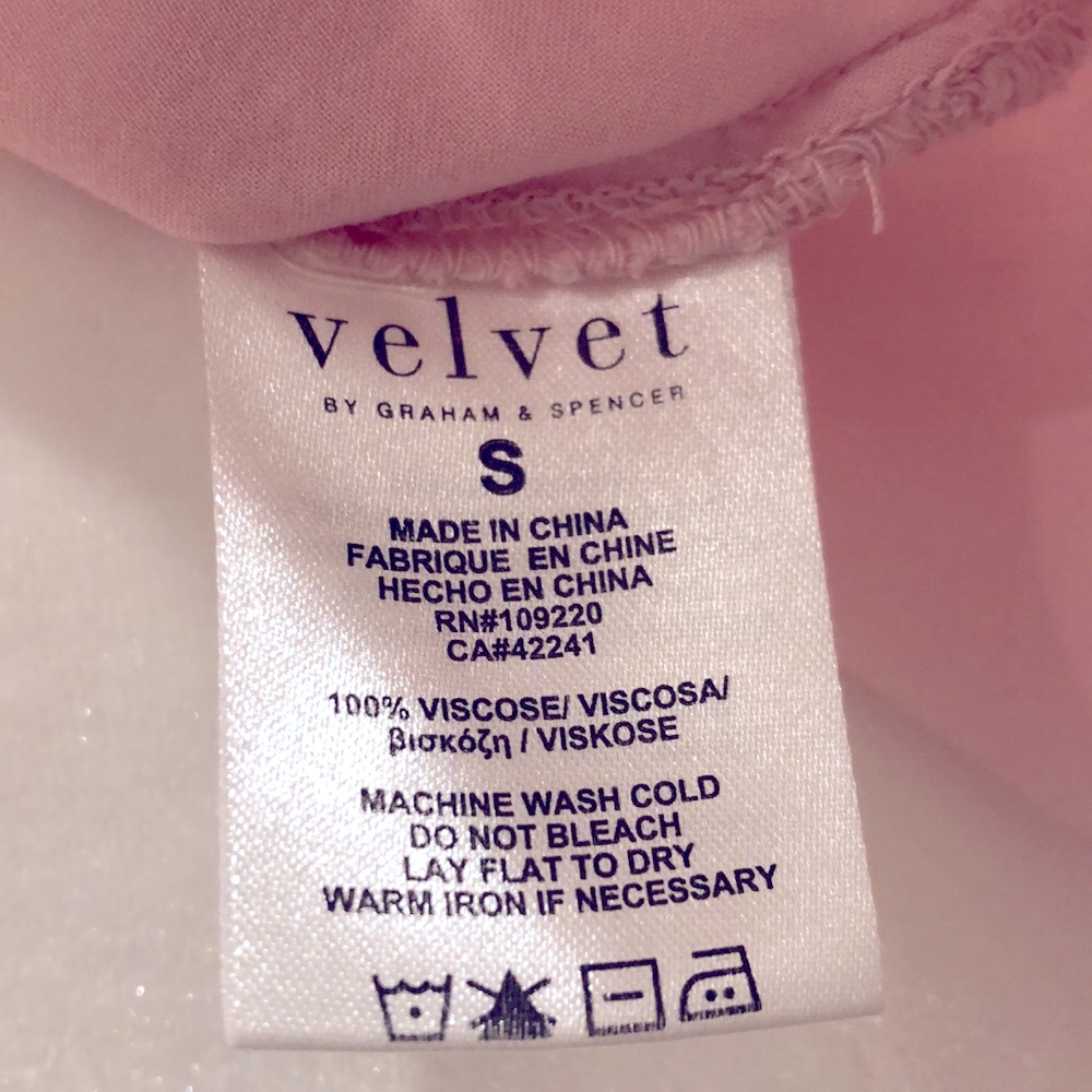 Velvet, Revolve brand peony pink Kaia top, Sz S - Picture 7 of 8